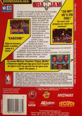 NBA Jam (Japan) box cover back
